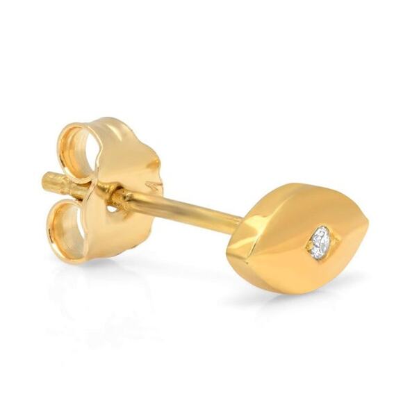 Jennifer Meyer Single Mini Evil Eye Stud Gold - One Size - Picture 2 of 4